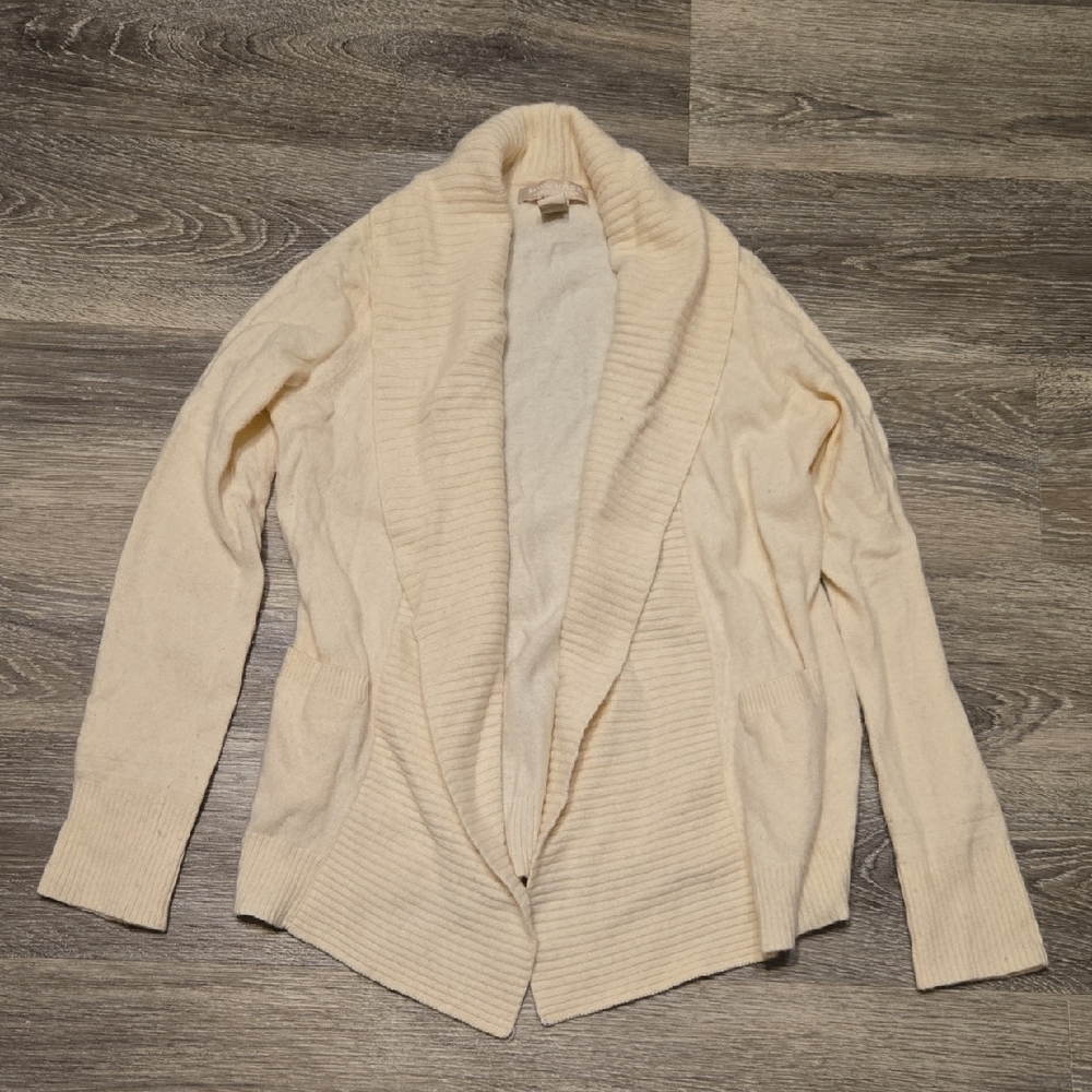 Banana Republic Cream Wool & Cashmere Blend Shawl Collar Cardigan S - Picture 1 of 3